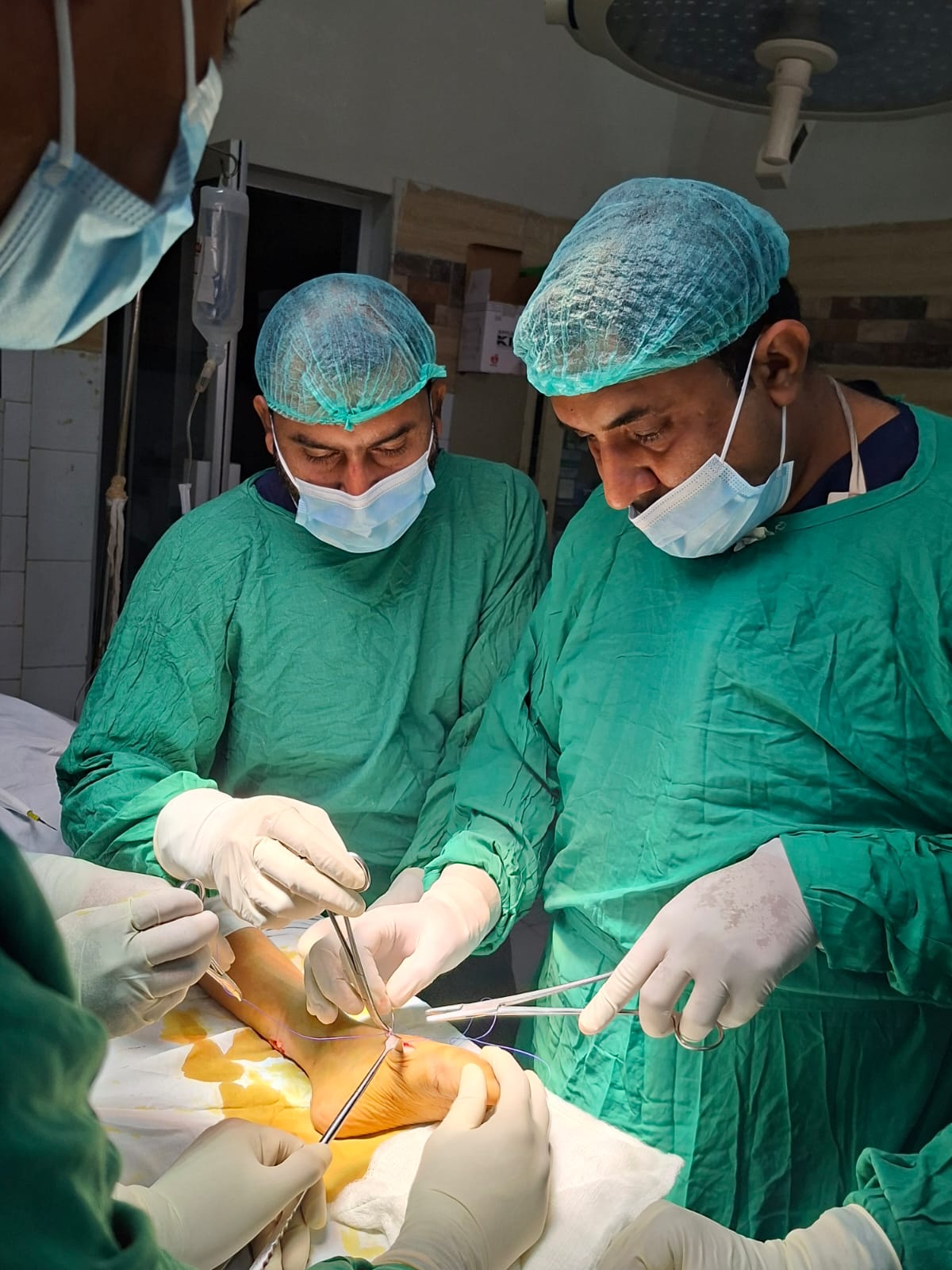 Dr. Mahar performing surgery